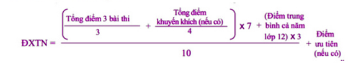 Công thức tính điểm của hệ GDTX