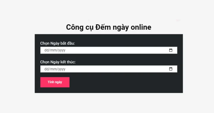 Đếm ngày Online – Tính số ngày giữa 2 mốc thời gian