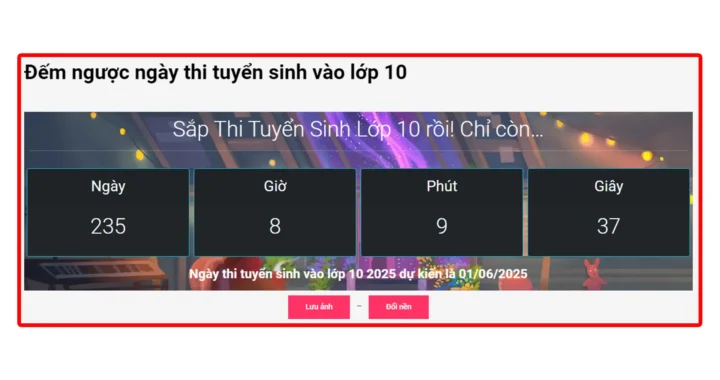 Đếm ngược ngày thi tuyển sinh vào lớp 10